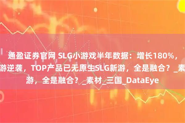 通盈证券官网 SLG小游戏半年数据：增长180%，三七排名上升，途游逆袭，TOP产品已无原生SLG新游，全是融合？_素材_三国_DataEye